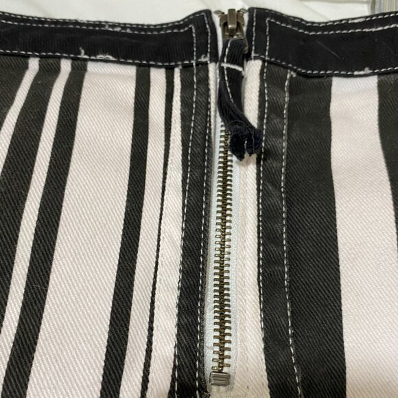 BDG Urban Outfitters Striped High-Waisted Mini Skirt W/Front Zipper & Pockets XS - Picture 3 of 5